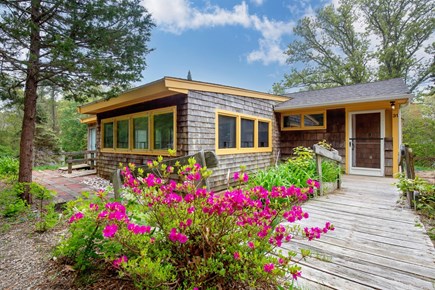 Orleans Cape Cod vacation rental - Welcoming front facade with bright yellow trim