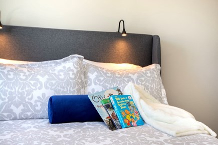 Hull MA vacation rental - The grey room has a conversation corner with 2 chairs and a table