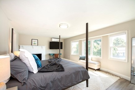 Hull MA vacation rental - Luxurious master suite. King bed. desk, smart tv and ocean views!
