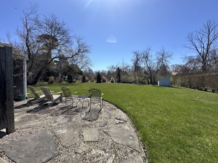 Dennis, BKLIN - Unique Antique  Cape Cod vacation rental - Back yard patio and luscious lawn