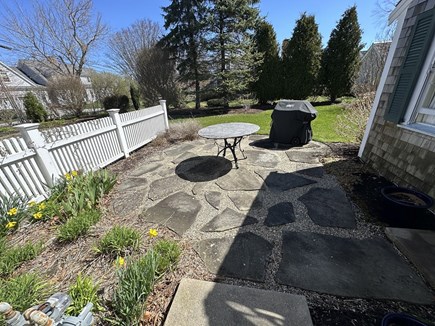 Dennis, BKLIN - Unique Antique  Cape Cod vacation rental - Side patio with gas grill