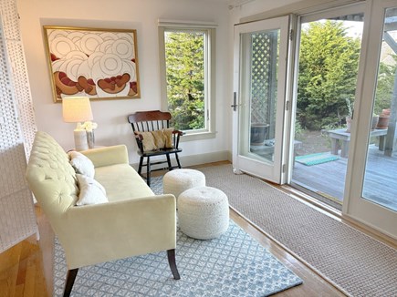 Chatham, Water's Edge Cape Cod vacation rental - First Floor Bedroom with deck access