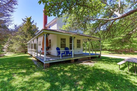 East Orleans Cape Cod vacation rental - Gorgeous grounds and wrap around deck.