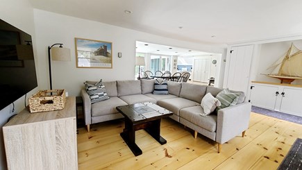 Truro Cape Cod vacation rental - Living room with comfortable seating and large flat screen TV