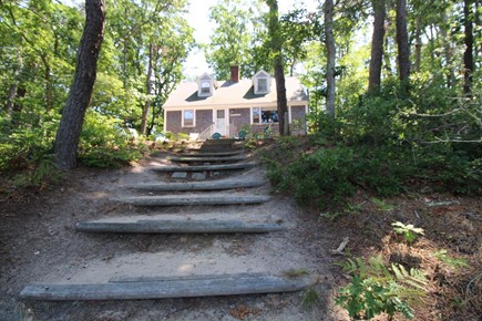 Wellfleet Cape Cod vacation rental - Stairs to the Pond