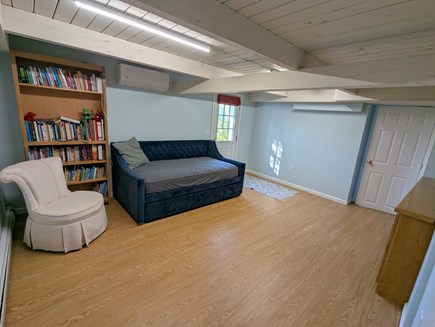 Plymouth, Cedarville Landing MA vacation rental - Downstairs living room with TV, book-share and board games
