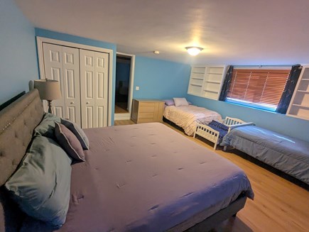 Plymouth, Cedarville Landing MA vacation rental - Downstairs larger family bedroom (king, full, twin, toddler beds)