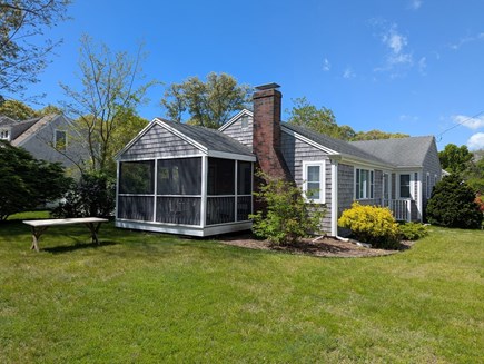 Dennisport Cape Cod vacation rental - Big fenced in yard, games, grill, and fun!