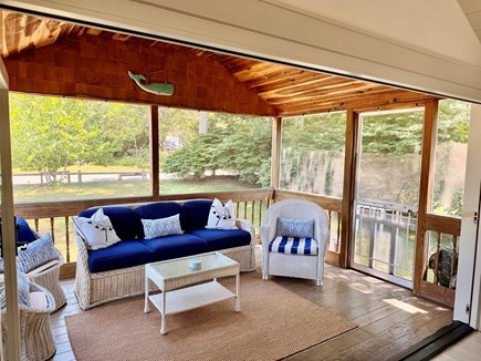 Dennisport Cape Cod vacation rental - Screened in porch.