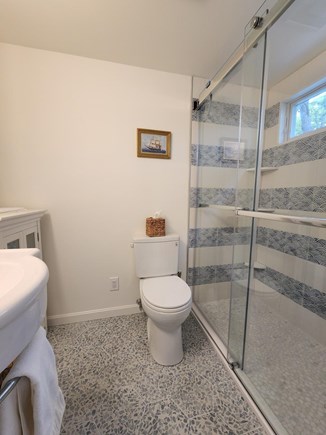 Hyannis Port Cape Cod vacation rental - Ensuite Bathroom with a Walk-in Shower for the Dual Twin Bedroom.