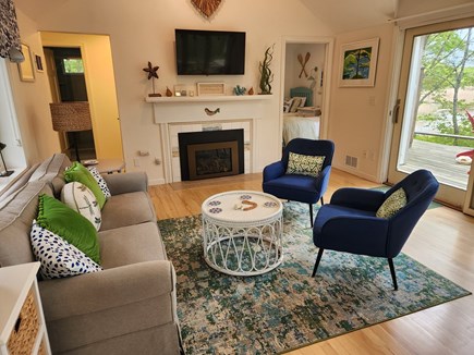Hyannis Port Cape Cod vacation rental - Main Living area from the Kitchen / Front Door area.