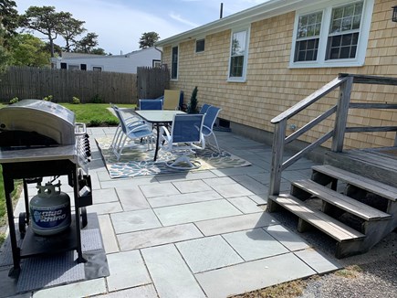 Dennis Cape Cod vacation rental - Blue stone patio, grill, and enclosed outdoor shower