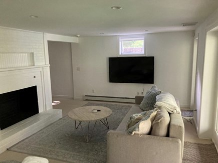 Falmouth, Sippewissett Cottage Cape Cod vacation rental - Walkout basement TV area w/fireplace