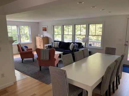 Falmouth, Sippewissett Cottage Cape Cod vacation rental - Living room and dining area