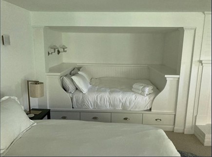 Falmouth, Sippewissett Cottage Cape Cod vacation rental - Bedroom 3: 1 Full, 1 Queen, 1 Full Pull-Out (Walk-out Basement