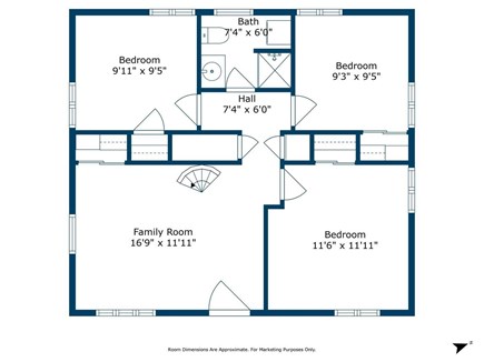 Falmouth Cape Cod vacation rental - Floor plan