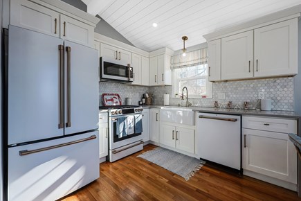 Falmouth Cape Cod vacation rental - Modern kitchen, quartz, GE Cafe app
