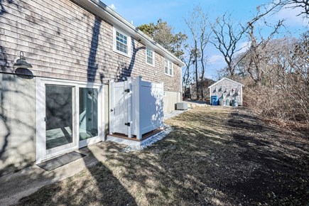 Falmouth Cape Cod vacation rental - Outdoor shower and sliders from walk out lower level
