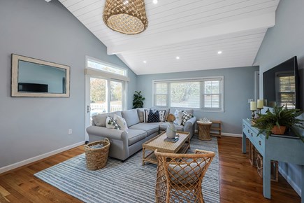 Falmouth Cape Cod vacation rental - Living room with sliders to deck