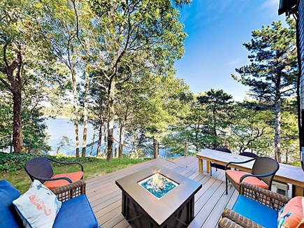 Falmouth Cape Cod vacation rental - Seating with gas firepit