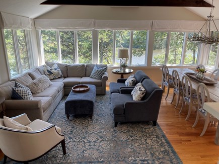 Falmouth Cape Cod vacation rental - Living area with views and dining