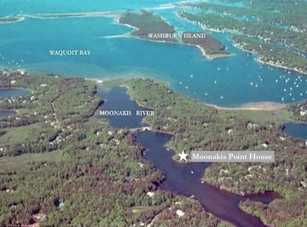 Falmouth Cape Cod vacation rental - Ariel view of house location