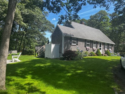 Harwich, Red River Beach Cape Cod vacation rental - Side yard view of outdoor shower