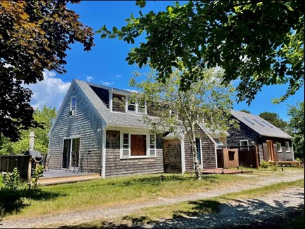 Wellfleet Cape Cod vacation rental - Full view of main house w outdoor shower, deck & grill