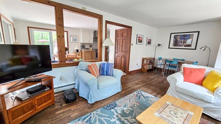Wellfleet Cape Cod vacation rental - Living room with comfortable seating and flat screen TV
