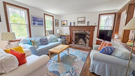 Wellfleet Cape Cod vacation rental - Living room with comfortable seating and flat screen TV