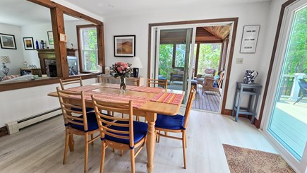 Wellfleet Cape Cod vacation rental - Dining area with sliders to screen porch and deck
