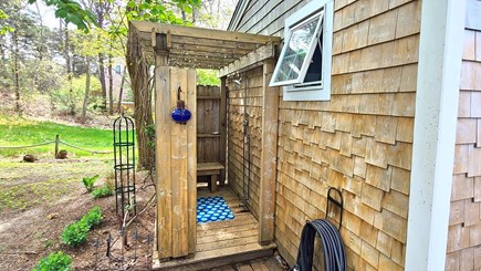 Wellfleet Cape Cod vacation rental - Enclosed outdoor shower off deck