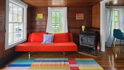 Wellfleet Cape Cod vacation rental - Cozy living room with comfortable seating and TV
