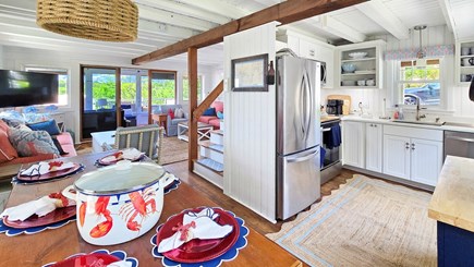 Wellfleet Cape Cod vacation rental - Dining area with kitchen beyond