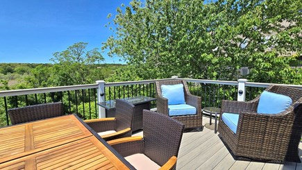 Wellfleet Cape Cod vacation rental - Nicely equipped deck with Wellfleet Harbor views