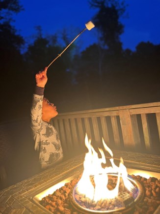 Eastham Cape Cod vacation rental - Deck with gas grill and propane fire pit