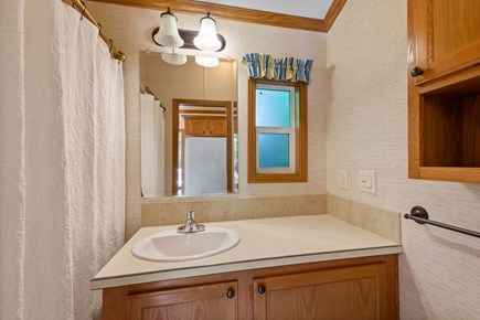Falmouth, The Pines Cabin Cape Cod vacation rental - Shower stall and bathroom