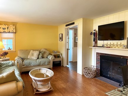 Harwich, Walk to Beach Cape Cod vacation rental - Spacious living room with flat screen T.V.