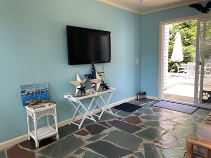 Harwich, Walk to Beach Cape Cod vacation rental - Breezeway leads to deck and backyard