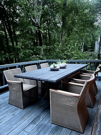 Harwich Cape Cod vacation rental - Dinner Table on Deck