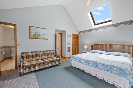 Harwich Cape Cod vacation rental - Main Bedroom with King, bathroom and balcony deck