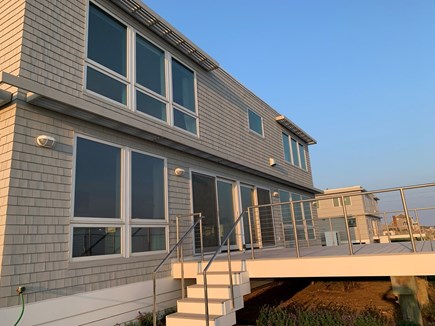 North Truro Cape Cod vacation rental - Deck Stairs Lead Directly to Private Sandy Beach on the Bay
