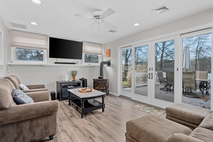Bourne, Buzzards Bay Cape Cod vacation rental - Living room with comfortable seating and flat screen TV