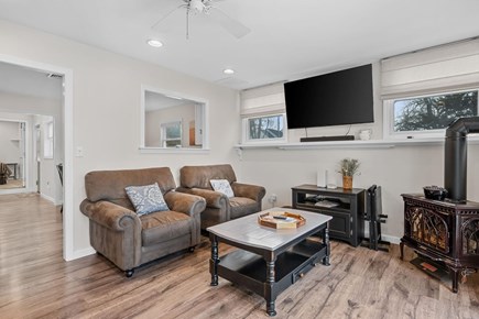 Bourne, Buzzards Bay Cape Cod vacation rental - Living room with comfortable seating and flat screen TV