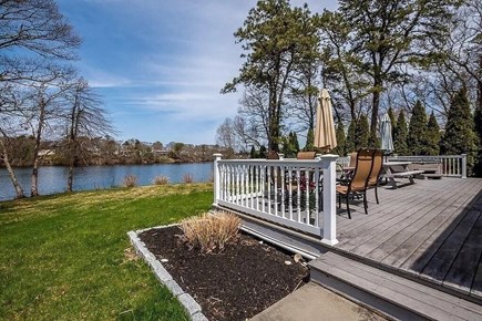 Bourne, Buzzards Bay Cape Cod vacation rental - Deck with views of Queen Sewell Pond
