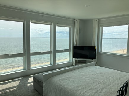 Truro Cape Cod vacation rental - This king sized bed enjoys a panoramic view of the bay.