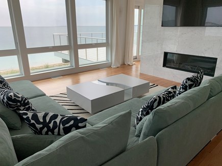 Truro Cape Cod vacation rental - The soft couches are a great place to watch movies at night!