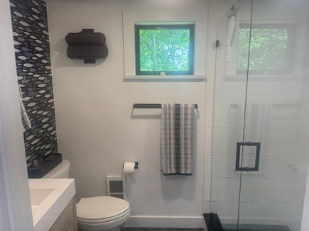 Wellfleet Cape Cod vacation rental - First Floor Bathroom with Glass Shower