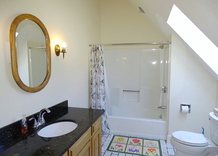 East Sandwich Cape Cod vacation rental - Full bathroom with tub upstairs 