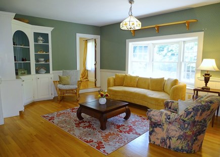 East Sandwich Cape Cod vacation rental - Sitting room with TV, adjacent to kitchen 